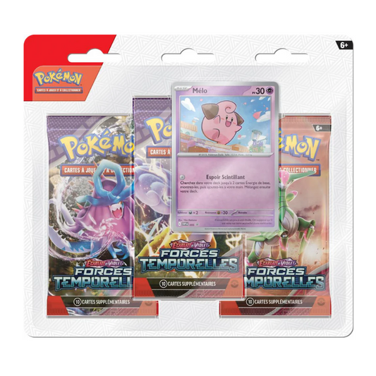 Cartes Pokemon - Tripack Blister Forces Temporelles Promo Mélo
