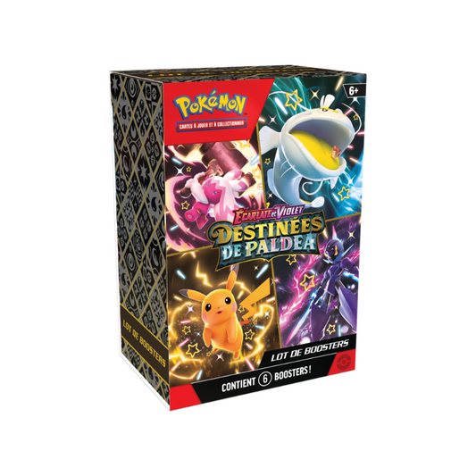 Cartes Pokemon Booster Bundle - Déstinées de Paldea (Lot de 6 booster)