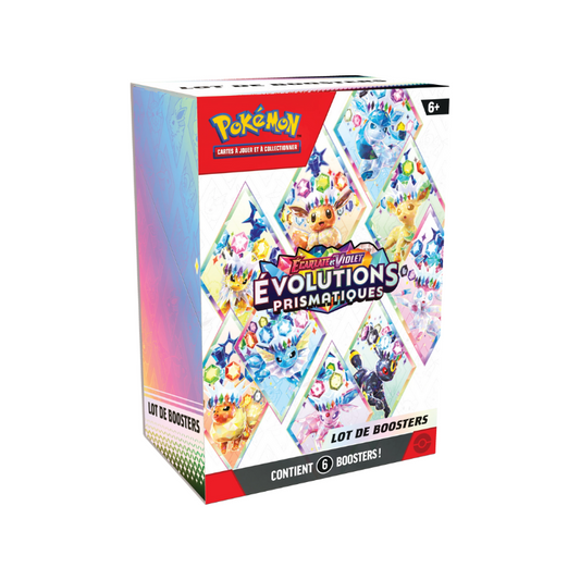 EV8.5 Cartes Pokemon Booster Bundle - Evolutions Prismatiques (Lot de 6 booster)