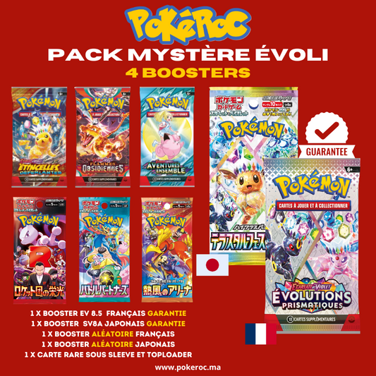 PACK MYSTERE EVOLI 4 Booster : Garantie EV8.5 et SV8a