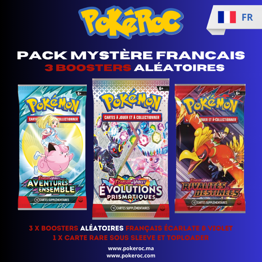 PACK MYSTERE FRANCAIS 3 Booster Aléatoire + 1 carte rare