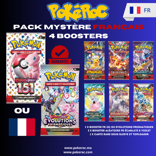 Pack Mystère Français Pokémon 4 Booster 