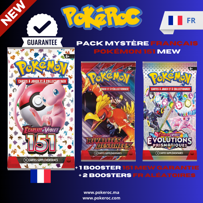 Pack Mystère Pokémon 151 MEW Garantie - 3 Boosters Français