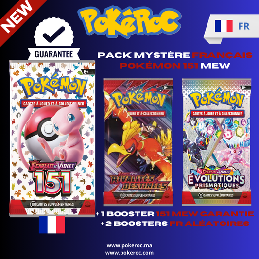 Pack Mystère Pokémon 151 MEW Garantie - 3 Boosters Français