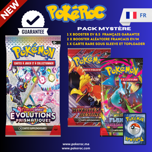 PACK MYSTÈRE 3 Booster Pokémon 1 Evolutions Prismatiques Garantie